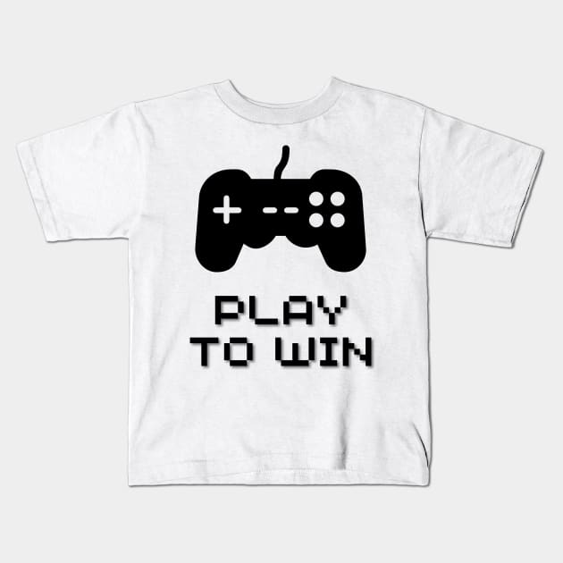 Play to win Kids T-Shirt by Nekojeko